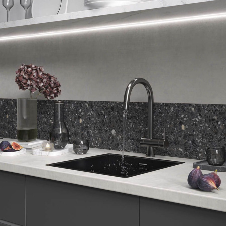 Кухонная мойка Reflexion Como RX2044BL оружейная сталь