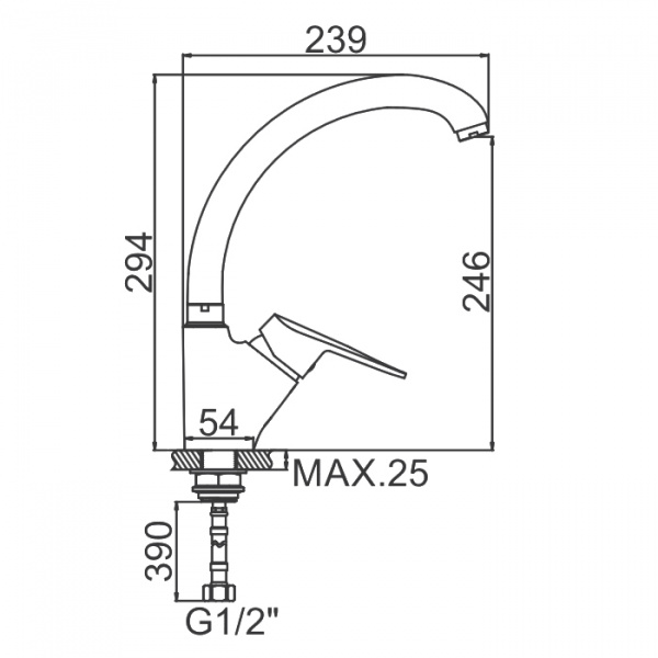 Смеситель для мойки Ledeme H40 L5940