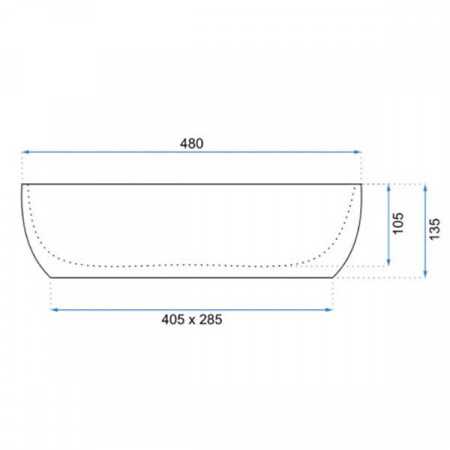 Умывальник Rea Amelia 48 Black U7411