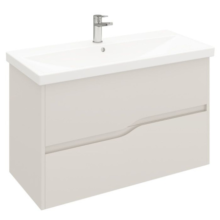 Тумба подвесная Laparet Altair 100 под умывальник Cerastyle Elite 100, сахара грей глянец, LAL-WCAB-100-04