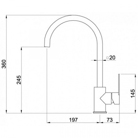 Смеситель для мойки Elleci Bridge V96 White MVKBRI96