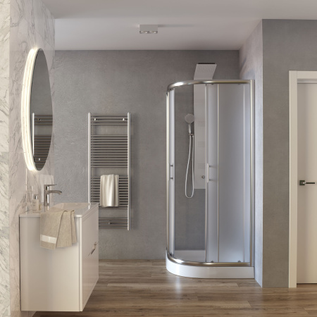 Душевой уголок Taliente TA-09091-1MP 90х90 стекло рифленое 6 мм