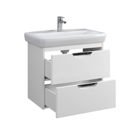 Тумба под умывальник Belux подвесная Нёман 65-02 Белый глянцевый