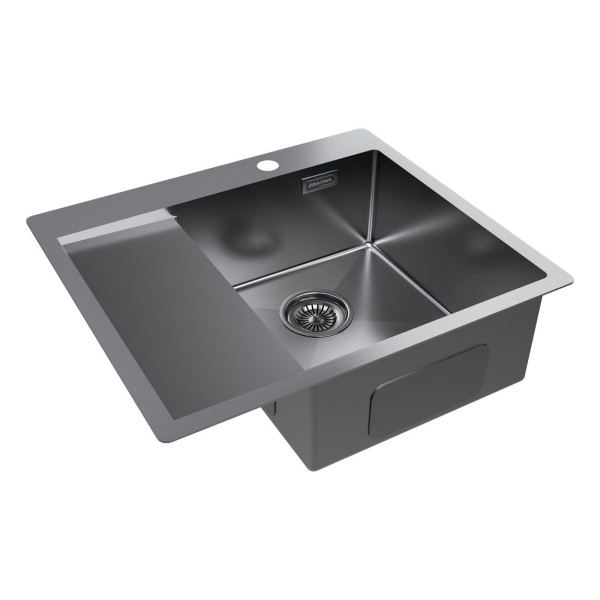 Мойка Paulmark KRONER 59F PM225951-GMR 510х590х200 мм, нержавеющая сталь, вороненая сталь