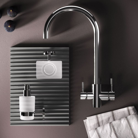 F85B07700 X-Joy S, Смеситель для кухни AM.PM с С-изливом с каналом для питьевой воды, хром