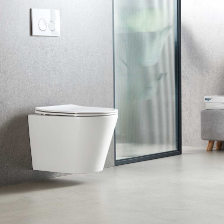 Унитаз подвесной Vincea Tornado Piatti VT1-11T безободковы, цвет белый, ультратонкое soft-close сиденье