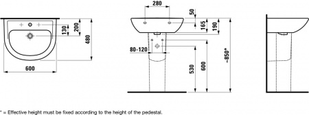 Умывальник Laufen Pro B 8109520001041 60x48x16