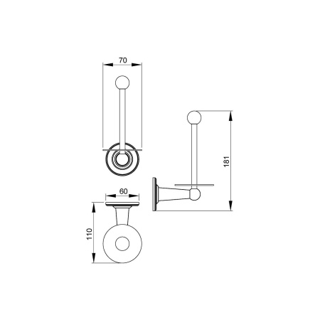 Держатель для туалетной бумаги TIMO Nelson 150044/00, хром