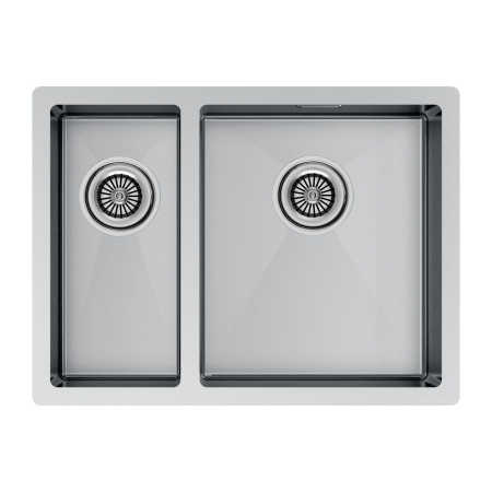 Мойка Paulmark GERBERG 59/2S UNI PM225944-BSR 440х590х200 мм, нержавеющая сталь, брашированная нержавеющая сталь