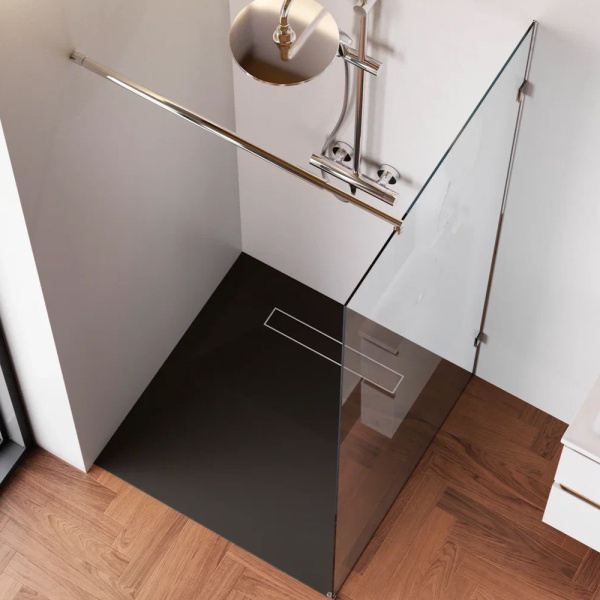 W94WI-90-F1-MTE Душевая перегородка AM.PM X-Joy 90x195, стекло прозр. 6 мм + покрытие, фурнитура мат хром