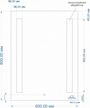 Зеркало Cersanit Led 020 Base 60 KN-LU-LED020*60-b-Os