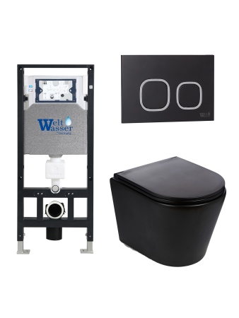 Комплект инсталляции с унитазом Weltwasser AMBERG 506 + SALZBACH 043 MT-BL + AMBERG RD-BL