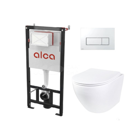 Комплект инсталляции AlcaPlast AM101/1120 + M571 c кнопкой и унитазом Roxen Antares Tornado 530205-01