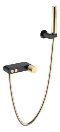 Смеситель для ванны с душем Boheme Stick 123-BG.2 black touch gold