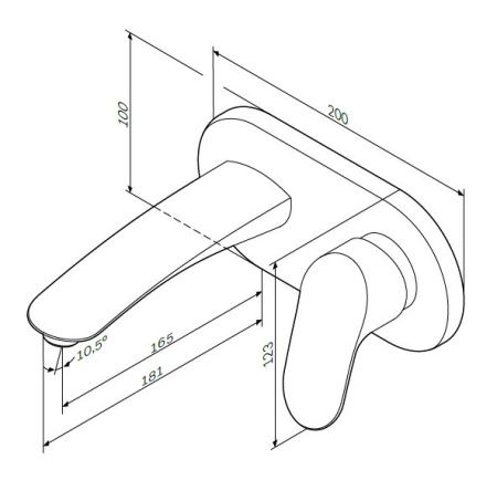Смеситель для раковины AM.PM Like F8072200 монтируемый в стену