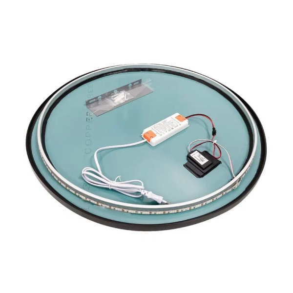 Зеркало с подсветкой LED Fixsen FX-1080F круглое 80х80 см, графит