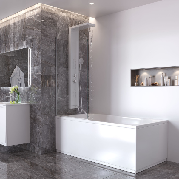 Душевая панель Taliente TA-G-S04C+s прямоугольная настенная