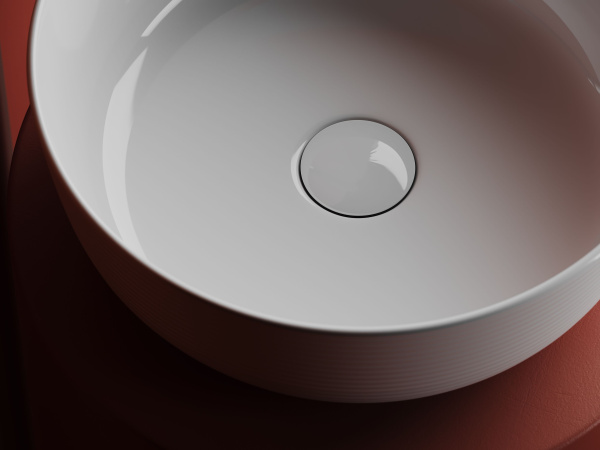 Раковина накладная круглая Ceramicanova Element 356*356*135, белый, CN6073