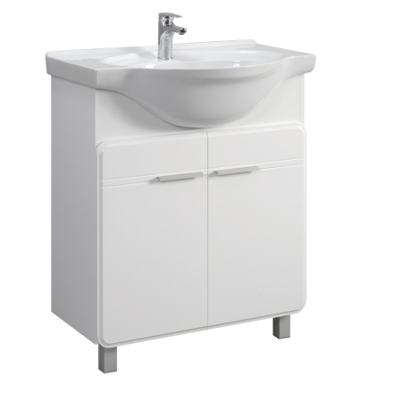 Тумба под умывальник Belux напольная Капри 75 Белый глянцевый