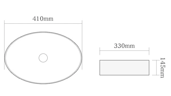 Раковина SantiLine SL-1016MB 41х33 матовая черная