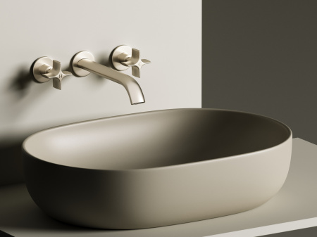 Умывальник чаша накладная овальная Ceramicanova Element 600*415*135мм, Капучино матовый, CN6047MC