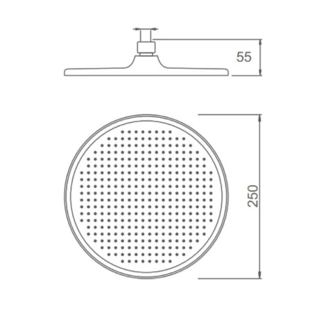 Верхний душ Splenka S451.50.06, черный