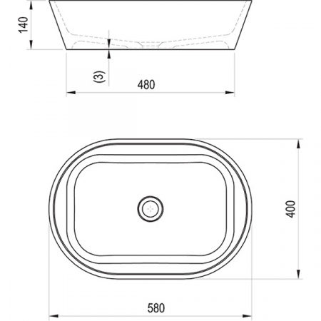 Умывальник Ravak SOLO 580 белый XJX01358000
