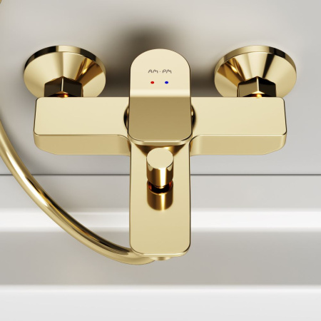 F85A10099 X-Joy, Смеситель для ванны и душа AM.PM, золото