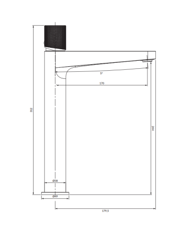 Смеситель для раковины OMNIRES Contour CT8012GLB