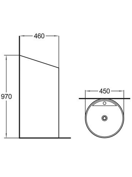 Раковина напольная WeltWasser WW LEERBACH 4546 MT-BL
