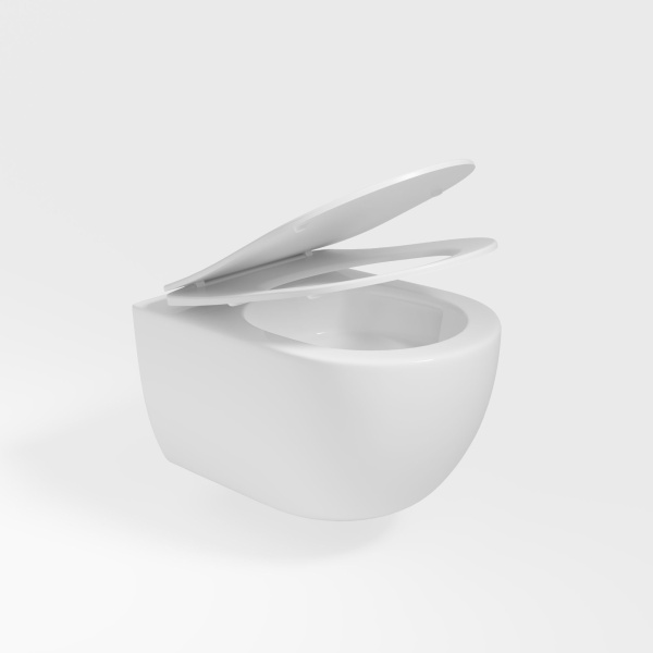 Унитаз подвесной Vincea Tornado Evo VT1-34ST, цвет белый, ультратонкое soft-close сиденье