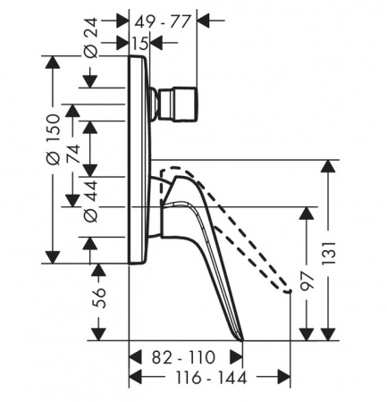 Смеситель для душа Hansgrohe Novus 71046000