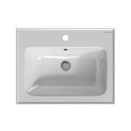 M85AWCC0602WG64 X-Joy, Раковина мебельная AM.PM, керамическая, 60 см, встроенная, цвет: белый, глянец