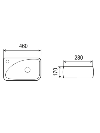 Раковина подвесная WeltWasser WW SK AISBACH 5096 R