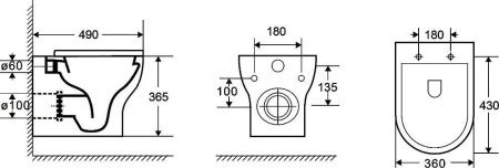 Унитаз с инсталляцией WeltWasser AMBERG 497 + ERLENBACH 004 GL-WT + AMBERG RD-CR