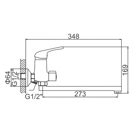 Смеситель для ванны Ledeme H39-B L2239-B