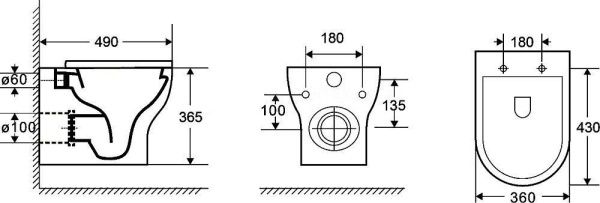 Унитаз с инсталляцией WeltWasser AMBERG 506 + ERLENBACH 004 GL-WT + AMBERG RD-BL