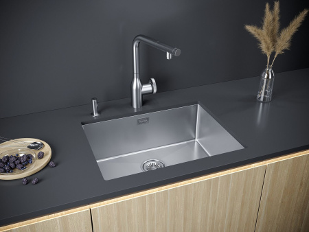 Мойка Paulmark NEXT 58 UNI PM215844-BS 440х580х200 мм, нержавеющая сталь, нержавеющая сталь