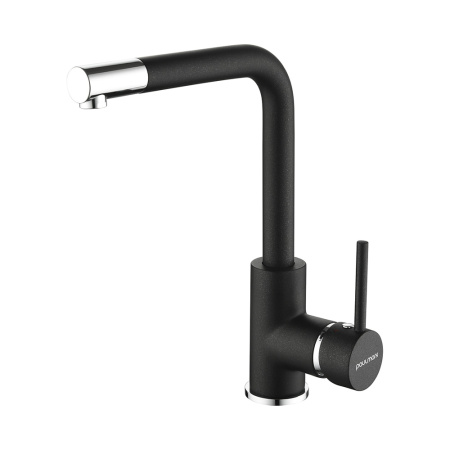 Смеситель для кухни Paulmark HONNER Ho212018-418, чёрный металлик