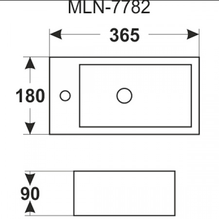 Раковина MELANA MLN-7782