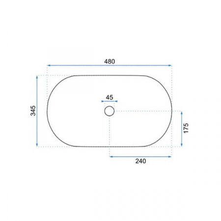Умывальник Rea Amelia 48 Black U7411