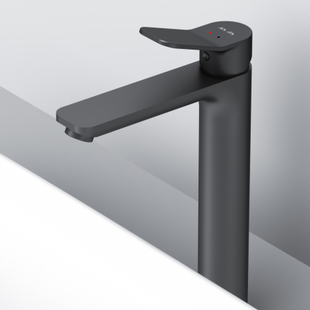 F85A92022 X-Joy, Смеситель для умывальника AM.PM высокий, черный.