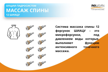 Опция ГМ Спинной массаж (Шиацу 12)