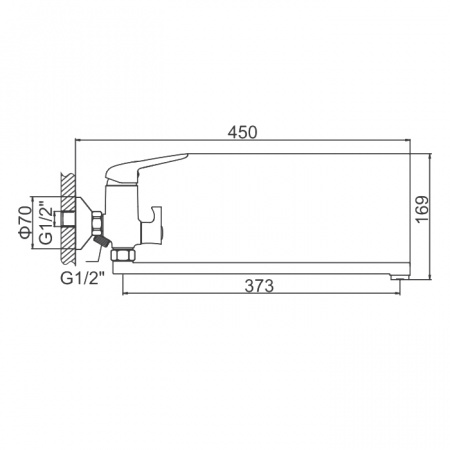 Смеситель для ванны Ledeme H48 L2248