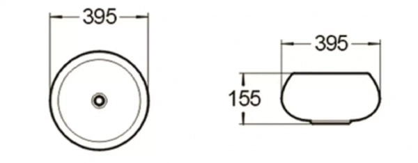 Раковина SantiLine SL-1063 40х40 белая