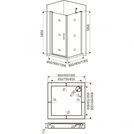 Душевой уголок Good Door FANTASY CR-100-С-CH