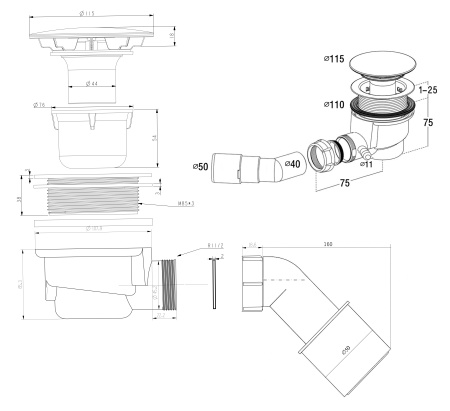 Душевая кабина AQUABATH ATLAS AB-1002S (прямоугольная, 90x90, хром, с поддоном, сифоном, без крыши)