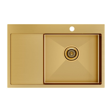 Мойка Paulmark KRONER 78F PM217851-BGR 510х780х200 мм, нержавеющая сталь, брашированное золото