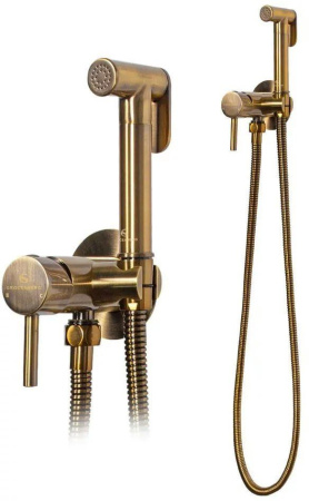 Смеситель встраиваемый с гигиеническим душем Grocenberg GB001 Бронза