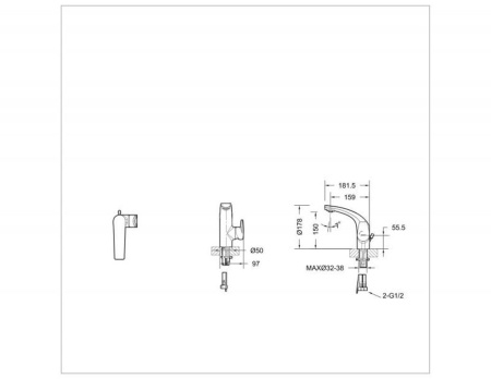 Смеситель для раковины Bravat Nizza F1353387CP-RUS, хром
